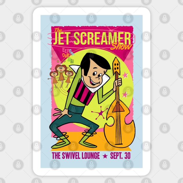 Jet Screamer: Live at the Swivel Club show poster Sticker by UnlovelyFrankenstein